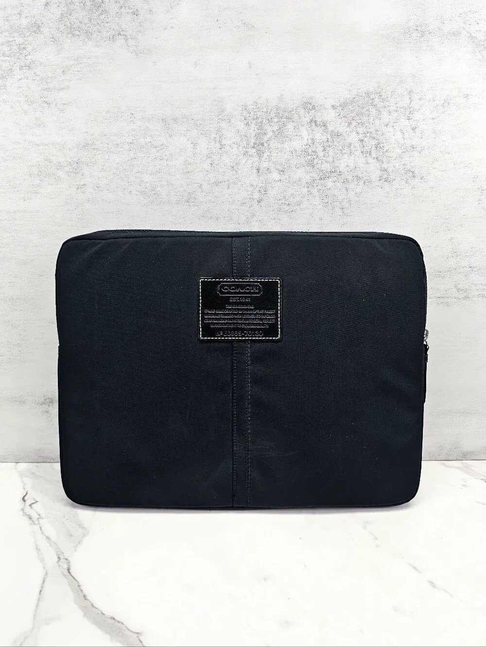 Coach Black Nylon Padded Laptop Sleeve